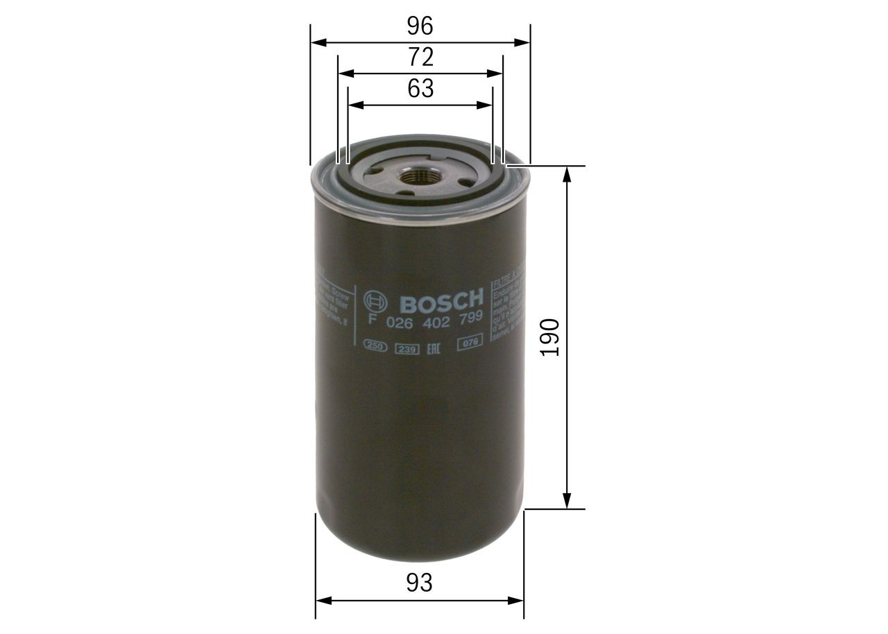 OEM-quality BOSCH F 026 402 799 Fuel filters