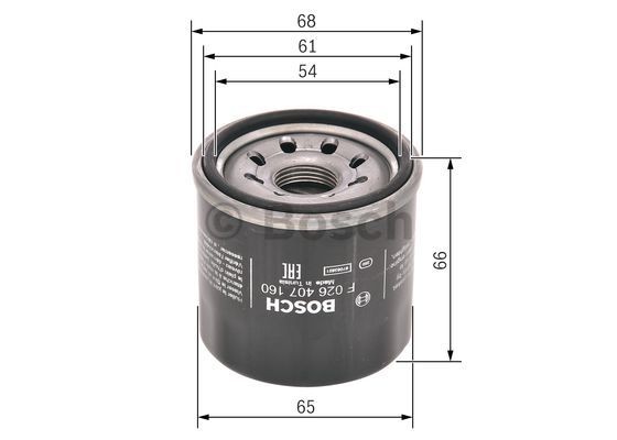 BOSCH F026407160 Engine oil filter M 20 x 1,5, Spin-on Filter