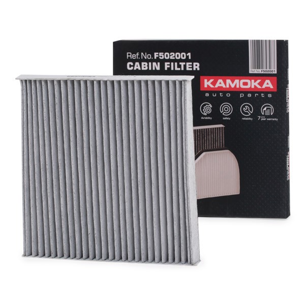 KAMOKA F502001 Pollen filter Fresh Air Filter, Activated Carbon Filter, 215 mm x 218 mm x 19 mm