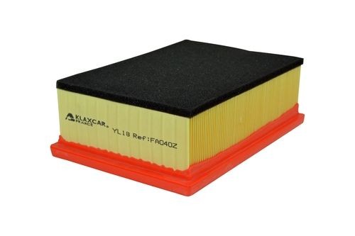 FA040z KLAXCAR FRANCE Air filters KIA 78mm, 168mm, 248mm, rectangular, Filter Insert, with pre-filter