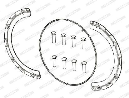 Opel COMBO Accessory kit, disc brake pads 11179518 FERODO FAC162 online buy