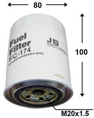 JS ASAKASHI Spin-on Filter Height: 100mm Inline fuel filter FC174J buy