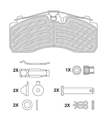 FERODO Brake pad kit FCV1275PTS