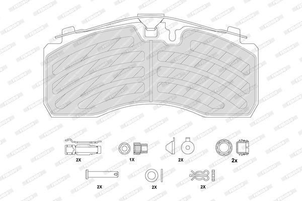29094 FERODO prepared for wear indicator, with accessories Height 1: 93mm, Width: 211mm, Thickness: 30mm Brake pads FCV1329PTS buy