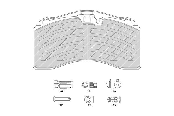 FERODO Brake pad kit FCV4461PTS
