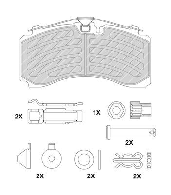 29318 FERODO PREMIER Coat+ disc, prepared for wear indicator, with accessories Height 1: 108,5mm, Width: 215mm, Thickness 1: 32mm, Thickness 2: 35mm Brake pads FCV4725PTS buy