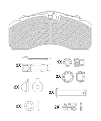 29252 FERODO prepared for wear indicator, with accessories Height 1: 109,5mm, Width: 248mm, Thickness: 30mm Brake pads FCV4801PTS buy