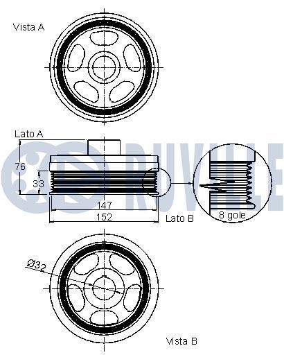 RUVILLE 4014 Wheel bearing kit 5042 07325
