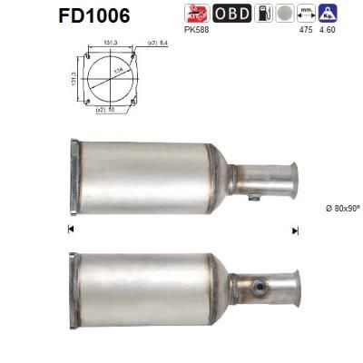 AS FD1006 Dust cover kit, shock absorber 1740 01