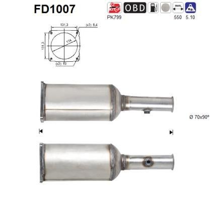 AS FD1007 Mounting Kit, catalytic converter 174013