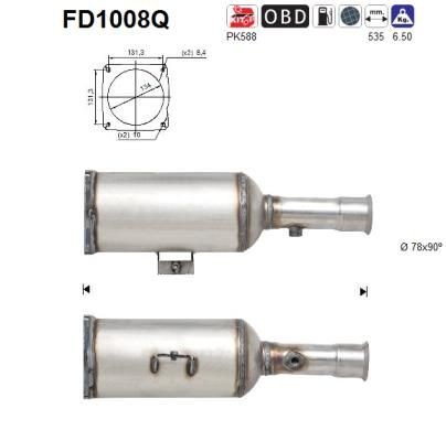 AS FD1008Q Diesel particulate filter 1731.ET