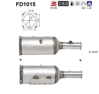 AS FD1015 Diesel particulate filter 1731.AN