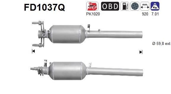 AS FD1037Q Diesel particulate filter 639 490 6181