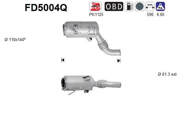 AS FD5004Q Diesel particulate filter 18 30 4 717 412