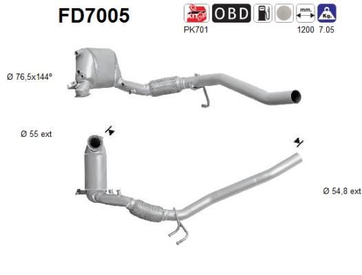 Rußpartikelfilter Rohr PKW Partikelfilter DPF Rußfilter Auspuff  Dieselpartikelfilter : : Auto & Motorrad