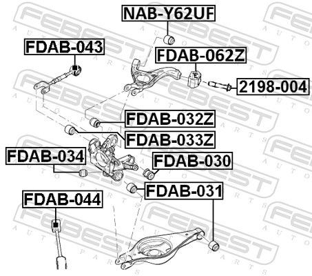FDAB033Z Bush, control arm mounting FEBEST FDAB-033Z review and test