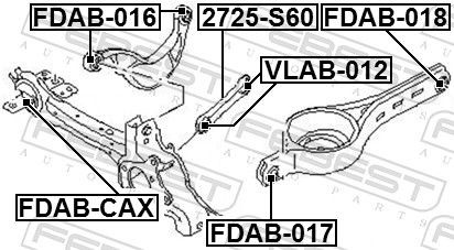 FDABCAX Control Arm- / Trailing Arm Bush FEBEST FDAB-CAX review and test
