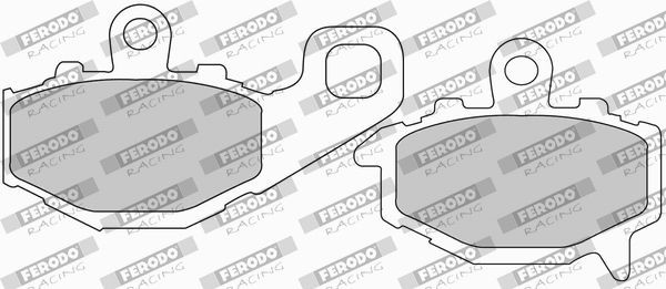 Motorrad FERODO RACING Breite 2: 51,5mm, Breite: 54,5mm, Dicke/Stärke 2: 8,7mm, Dicke/Stärke: 9,8mm Bremsbeläge FDB2012P günstig kaufen