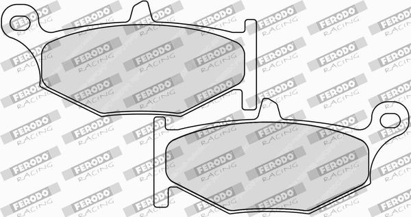 FERODO RACING Width: 40,7mm, Thickness: 9,8mm Brake pads FDB2213P buy