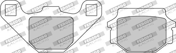 FERODO RACING Width 2 [mm]: 37mm, Width: 43mm, Thickness 2: 10mm, Thickness: 7,7mm Brake pads FDB314P buy