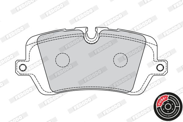 FDB4678 Set of brake pads 25720 FERODO OES, prepared for wear indicator, with accessories