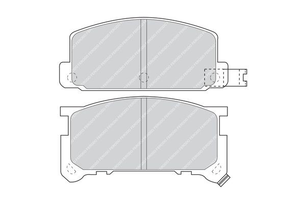 FDB4846 Set of brake pads 23955 FERODO PREMIER FRICTION, incl. wear warning contact, with accessories