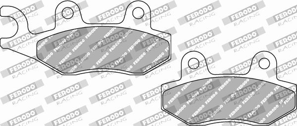 FERODO RACING Width 2 [mm]: 42,2mm, Width: 42,2mm, Thickness 2: 7,6mm, Thickness: 7,6mm Brake pads FDB497P buy