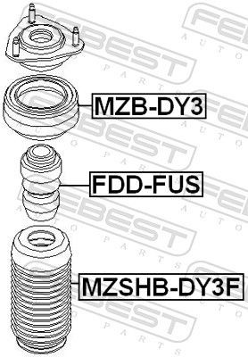 FEBEST Rubber Buffer, suspension FDD-FUS for Ford Fiesta Mk5 Saloon
