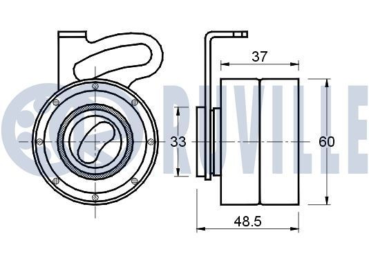 RUVILLE 55008 Tensioner pulley 11 28 1 720 039