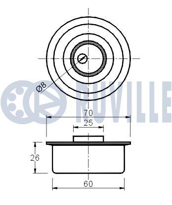 RUVILLE 55011 Vibration Damper, v-ribbed belt