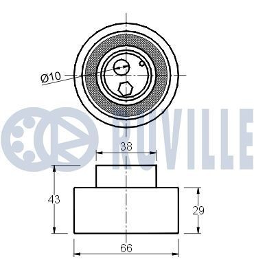 Opel ZAFIRA Belt tensioner pulley 1119883 RUVILLE 55012 online buy