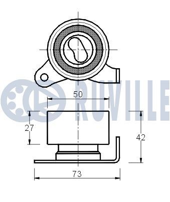 RUVILLE 55019 Tensioner pulley 1128 1 731 220