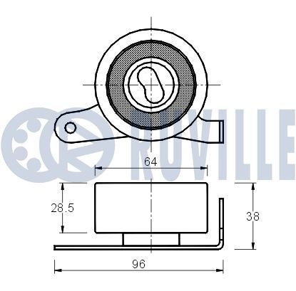 Original RUVILLE Deflection guide pulley v ribbed belt 55020 for BMW X3