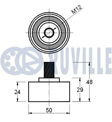 RUVILLE 55050 Deflection / Guide Pulley, v-ribbed belt