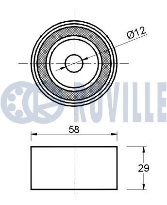 BMW X3 Belt tensioner pulley 1119952 RUVILLE 55069 online buy