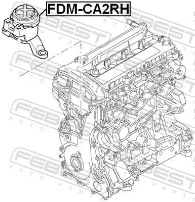 FDM FEBEST Support moteur MOTORLAGER FDM-CA2RH avant droite pour FORD MONDEO IV Van 