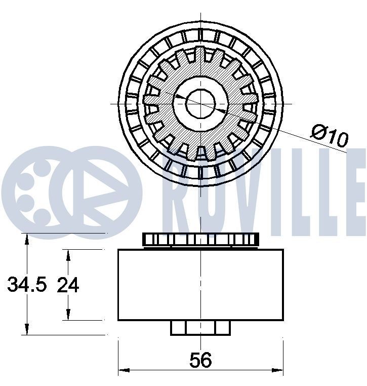 Original 55086 RUVILLE Deflection pulley MINI