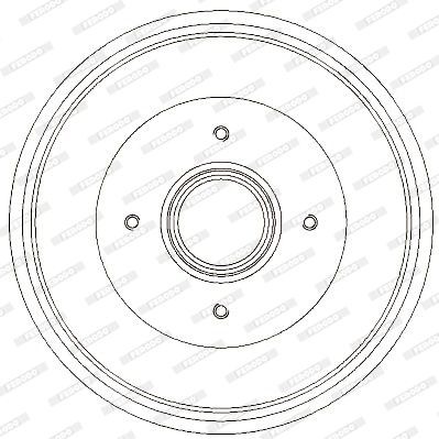 Brake drum FERODO without ABS sensor ring, without wheel bearing, 234mm, PREMIER Coat+ disc - FDR329732
