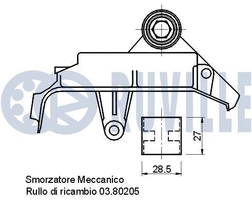 RUVILLE 55112 Tensioner pulley A 442 200 07 70