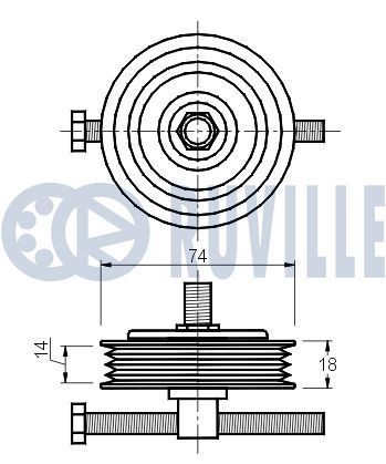 RUVILLE Bearing Journal, tensioner pulley lever 55127 buy