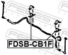 FEBEST | Stabilager FDSB-CB1F für FORD FIESTA
