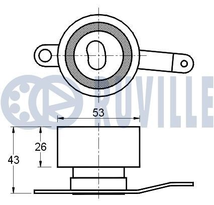 RUVILLE 55148 Deflection / Guide Pulley, v-ribbed belt 226 202 0019