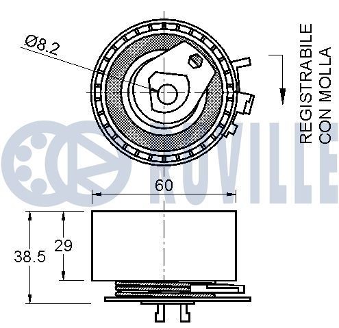 RUVILLE 55152 Tensioner pulley A6682020419
