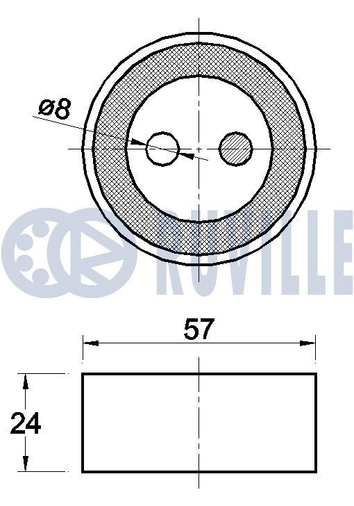 Original 55156 RUVILLE Deflection pulley CHRYSLER