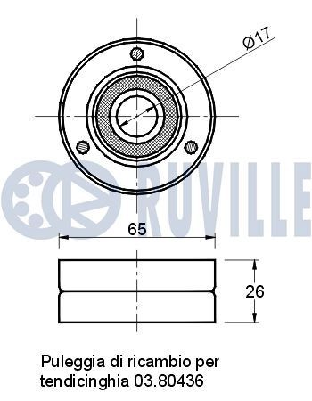 Great value for money - RUVILLE Deflection / Guide Pulley, v-ribbed belt 55162
