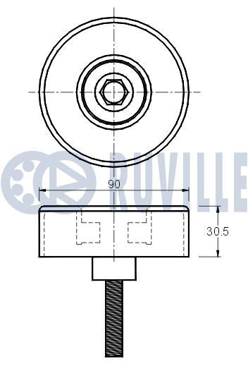 RUVILLE 55176 Tensioner pulley A2722000114