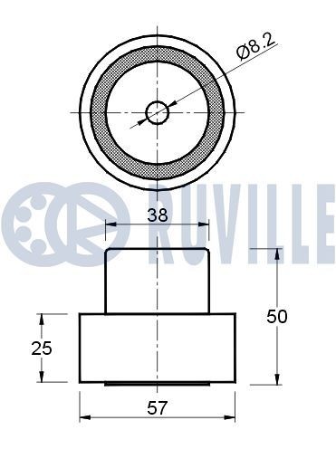 Great value for money - RUVILLE Deflection / Guide Pulley, v-ribbed belt 55181