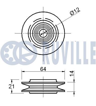 Great value for money - RUVILLE Tensioner pulley 55423