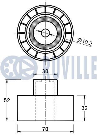 RUVILLE 55590 Tensioner pulley 30 813 134