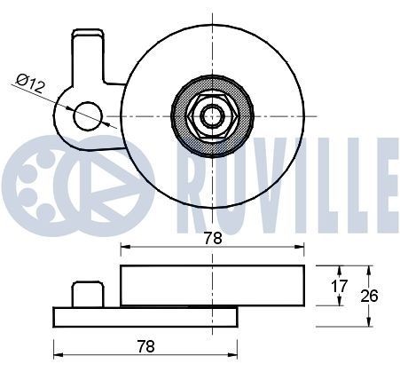 RUVILLE 55598 Tensioner pulley 8200171807